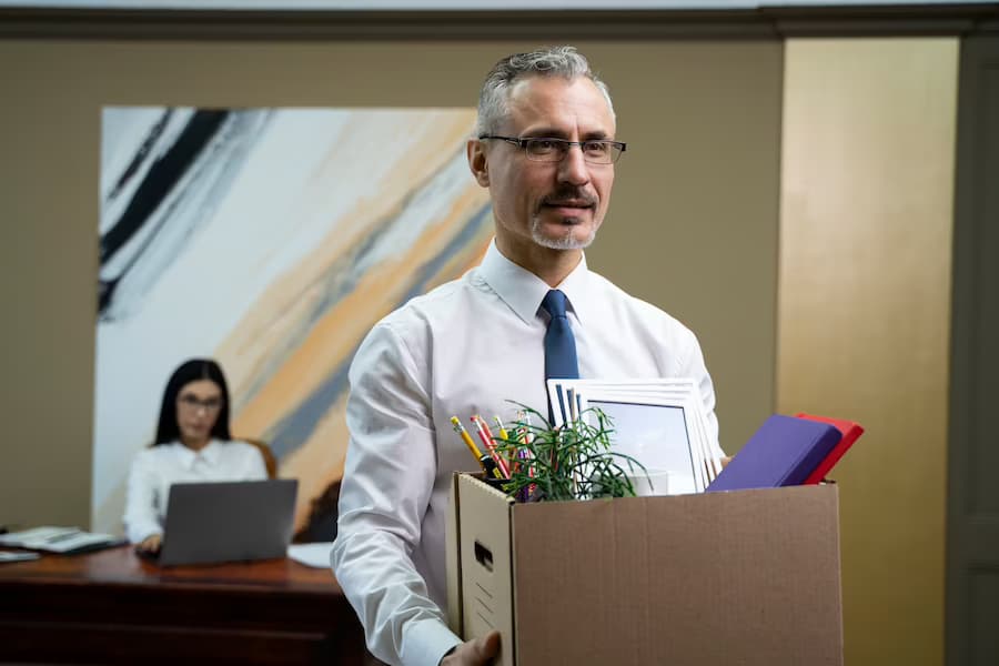 homem sendo demitido sem aviso prévio