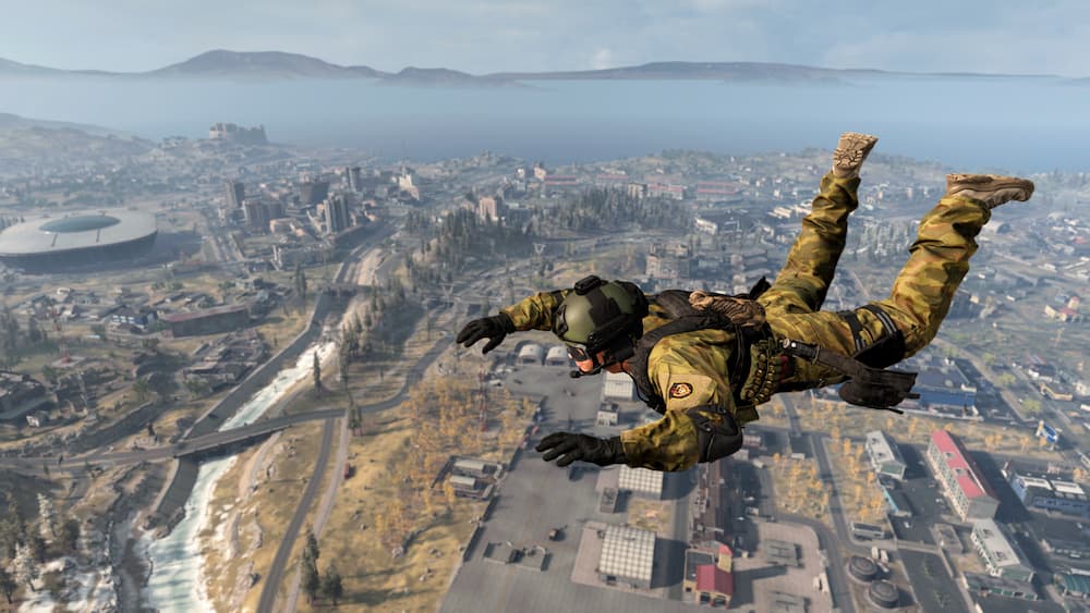 call of duty warzone paraquedas truque