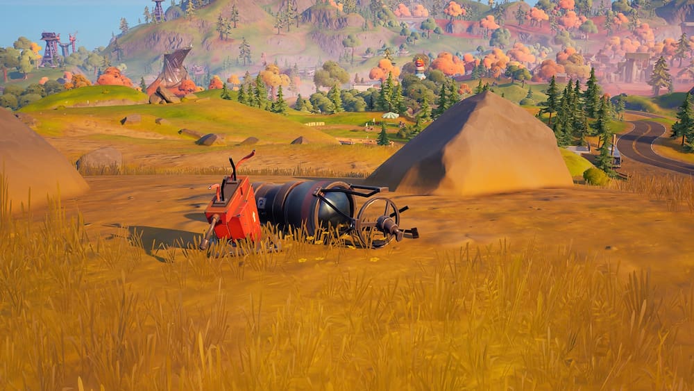 Localização de penhascos rochosos Fortnite Telescópio