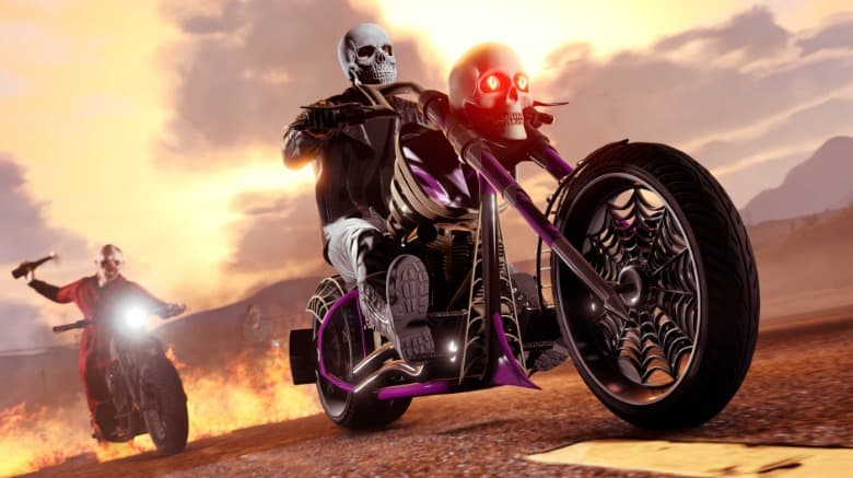 imagem reprodução da moto sanctus do jogo GTA online 