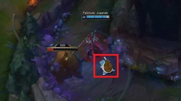 Imagem mostra o pokémon Blastoise como um companheiro da selva dentro do jogo League of Legends
