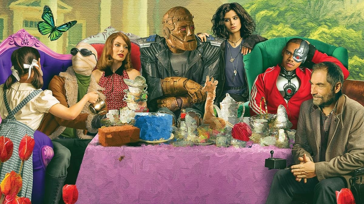 Imagem dos personagens da série da DC Comics Doom Patrol da HBO Max.