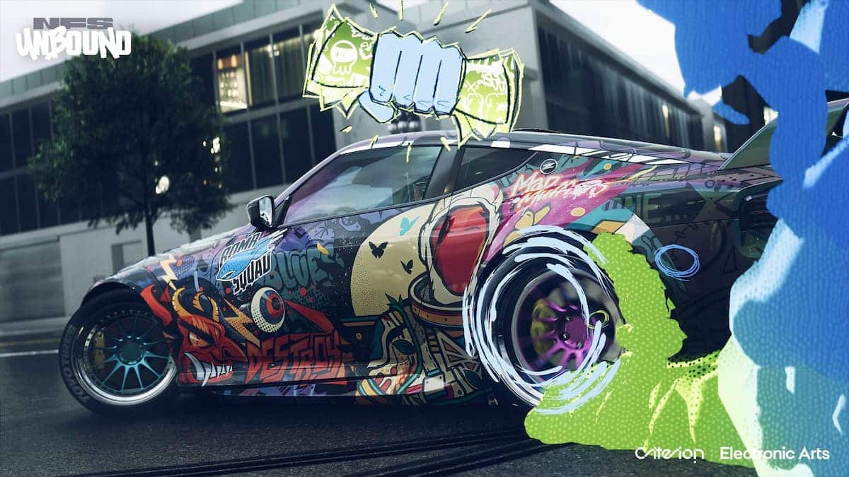 Imagem das ilustrações de Need for Speed Unbound