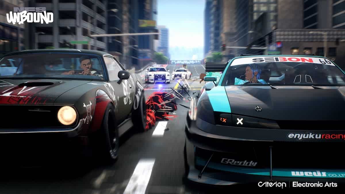 Imagem das ilustrações de Need for Speed Unbound