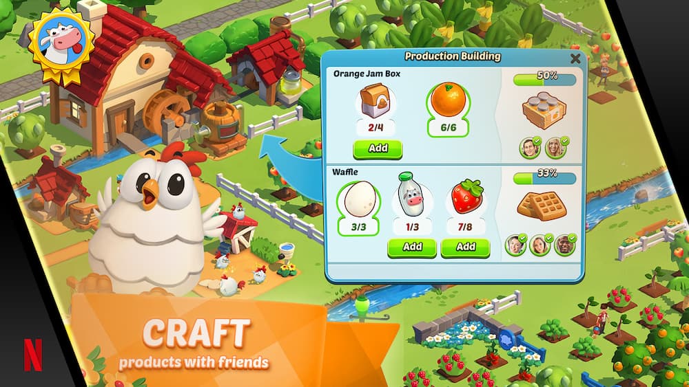 Imagem de um dos jogos disponíveis na plataforma Netflix.
