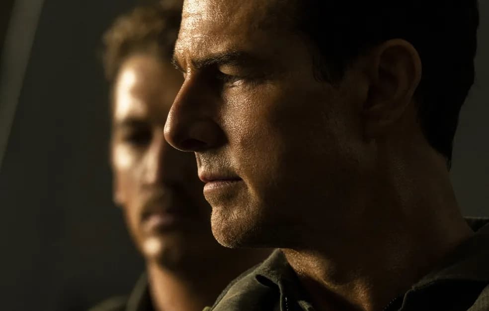 Tom Cruise e Milles Turner em Top Gun: Maverick