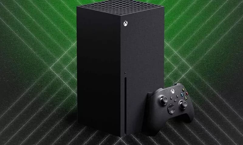 Imagem do console Xbox Series X, com controle, oferecidos pela Microsoft. 