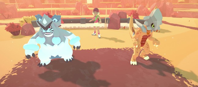 A imagem mostra duas criaturas do jogo TemTem