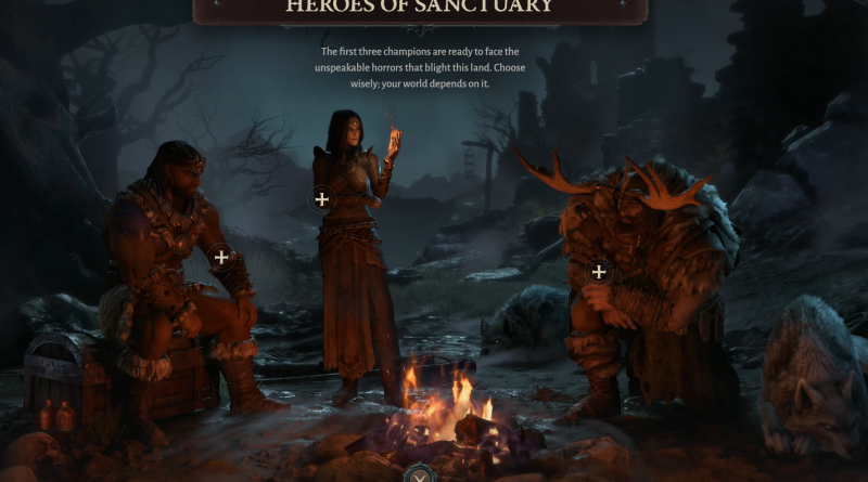 Imagem criação de personagens Diablo IV