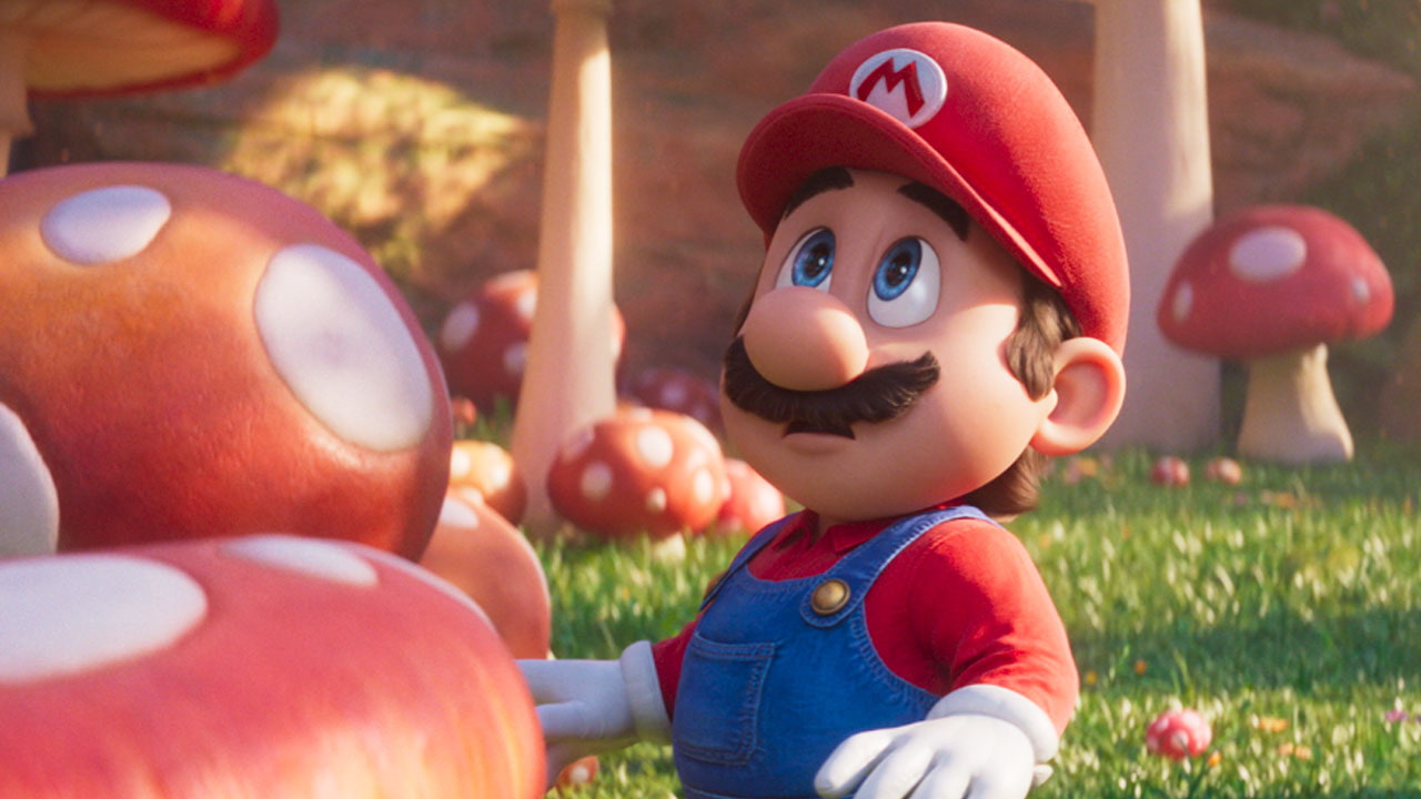 A imagem mostra um pequeno trecho do trailer de divulgação da animação de Super Mario.