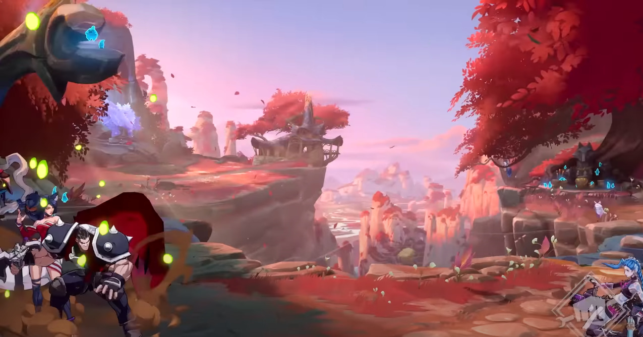 Darius e Ahri contra Jinx em Project L