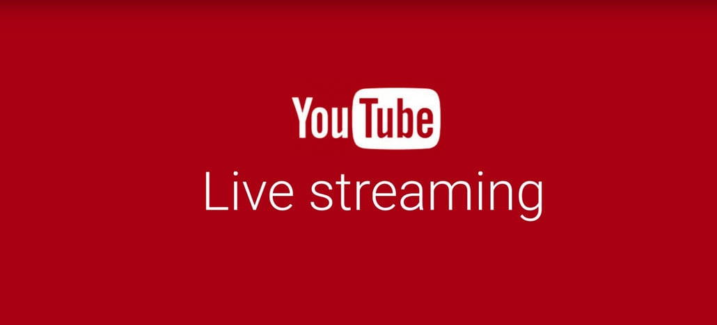 Logo do YouTube com a escrita live streaming logo abaixo