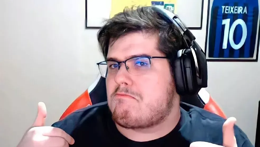 Foto do streamer Casimiro tirada durante sua live