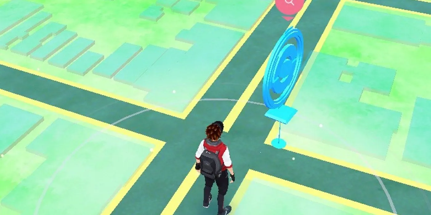 Imagem personagem no mapa/GPS em Pokémon GO