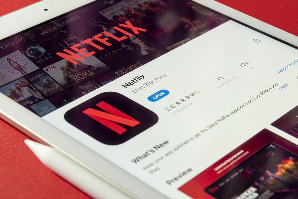 Aba da Netflix em um catalogo de aplicativos