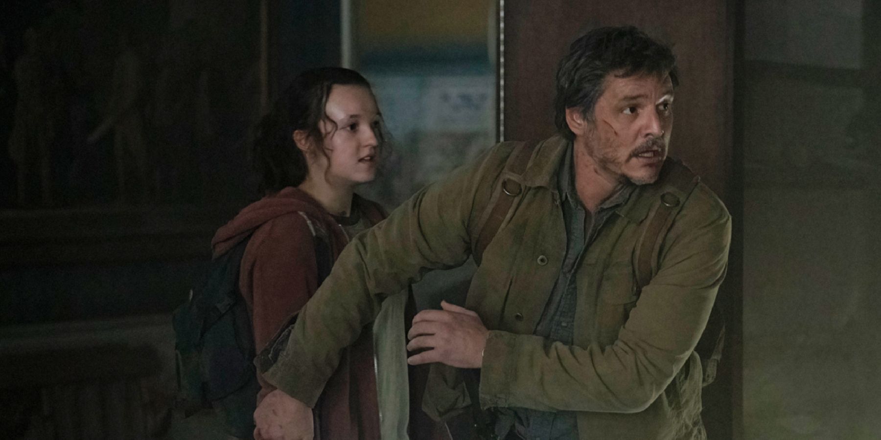 Imagem retirada da série The Last of Us, mostrando Joel e Ellie