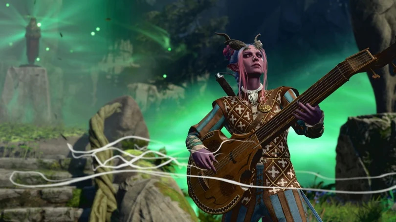 Imagem da classe Bardo do jogo Baldur's Gate 3, inspirado em Dungeons and Dragons