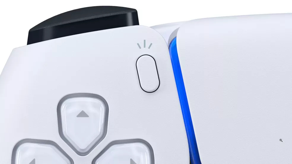 Botão Criar do DualSense de Playstation 5