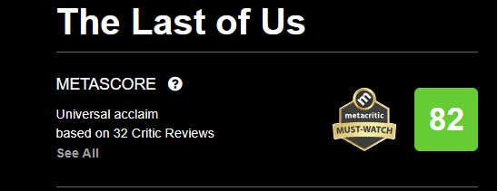 Critica Metacrit da série The Last of Us