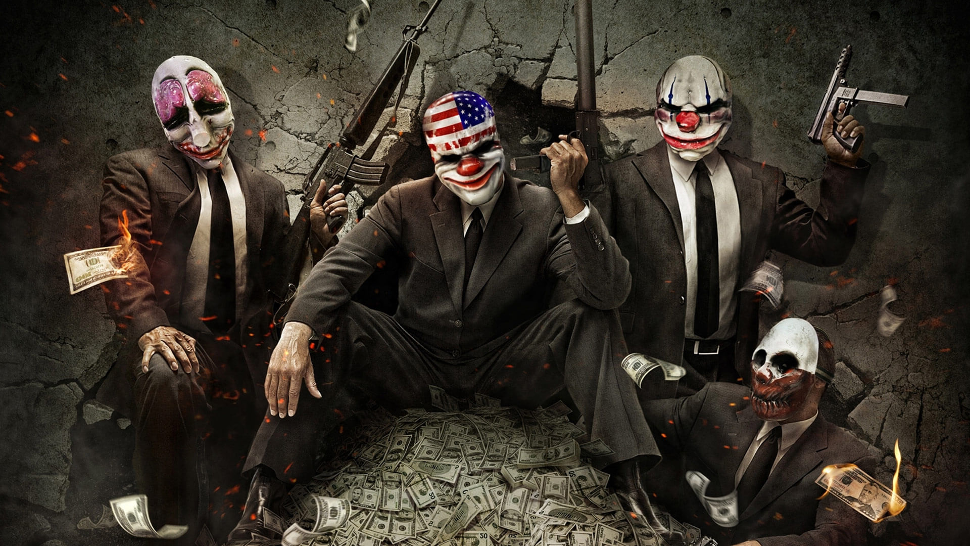 Banner de divulgação para PAYDAY 2 lançado no ano de 2013