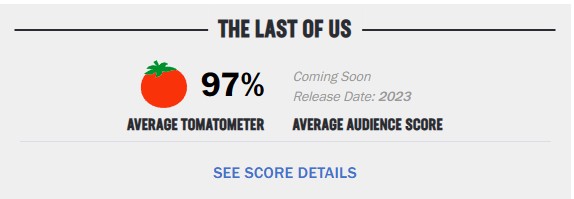 Crítica a The Last of Us no site Rotten Tomatoes