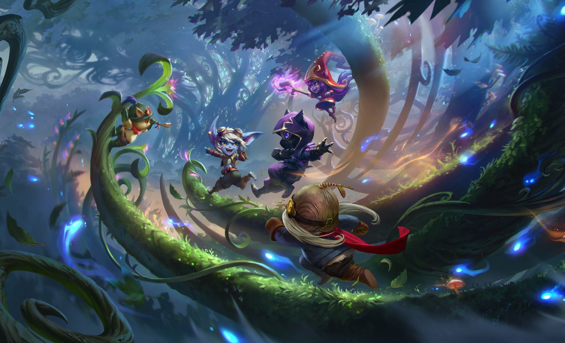 Banner de divulgação Wild Rift mostrando os Yordles