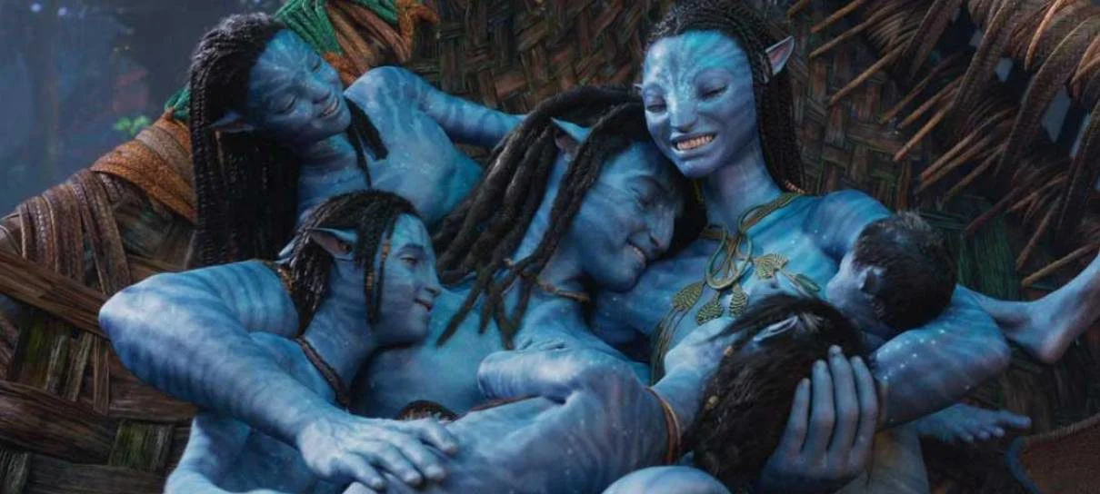 Imagem mostrando diversos personagens de Avatar 2