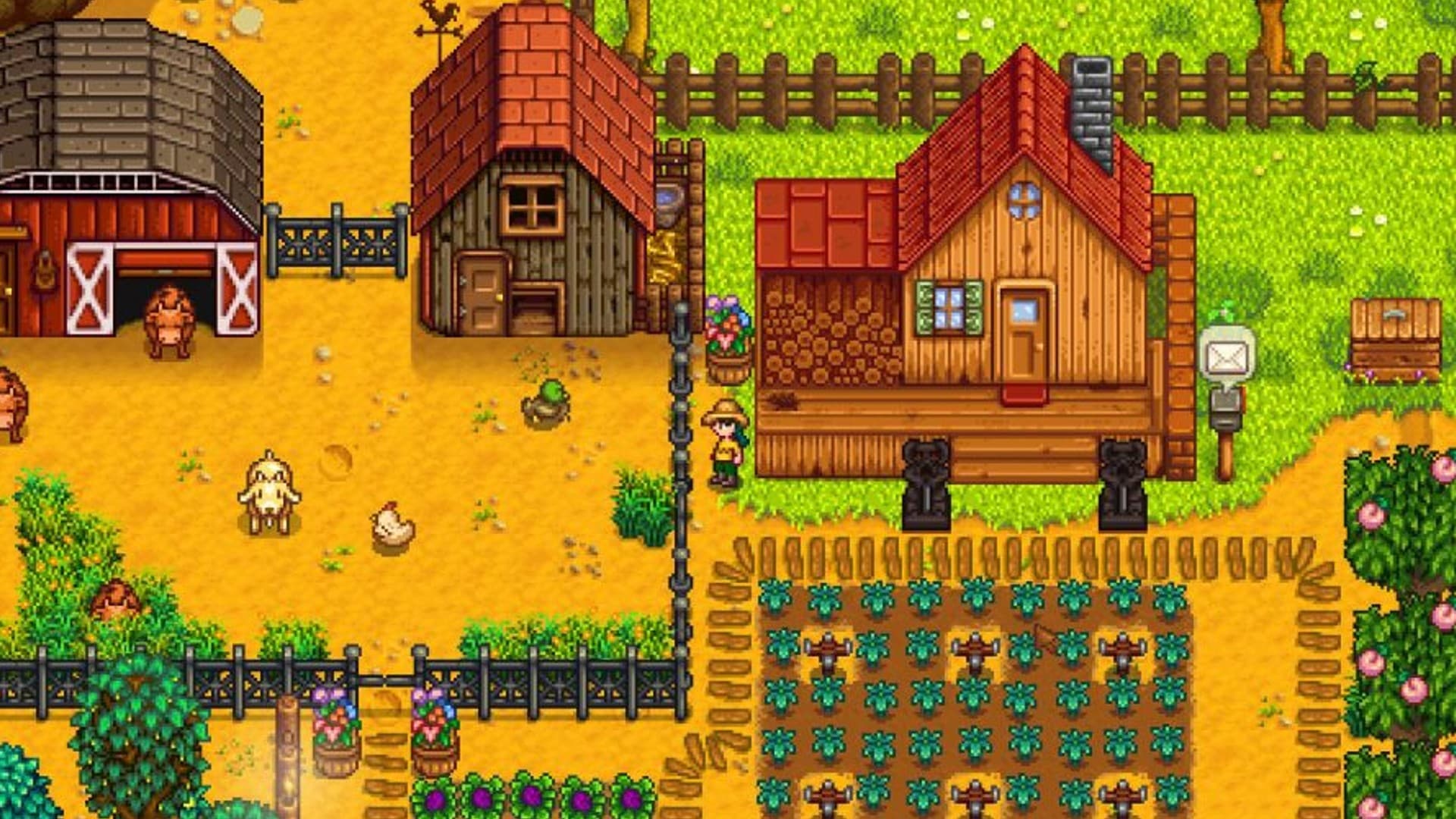 Imagem de fazenda no jogo Stardew Valley
