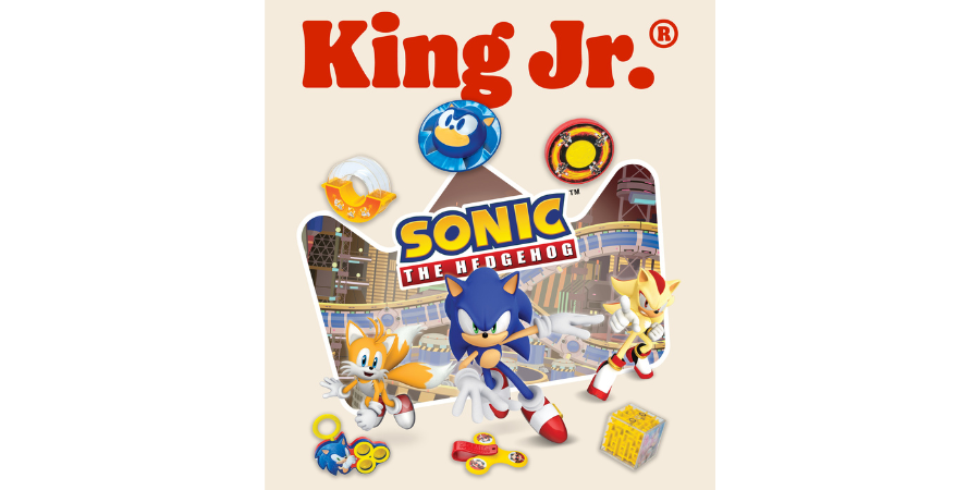 Imagem dos brindes promocionais de Sonic no Burguer King