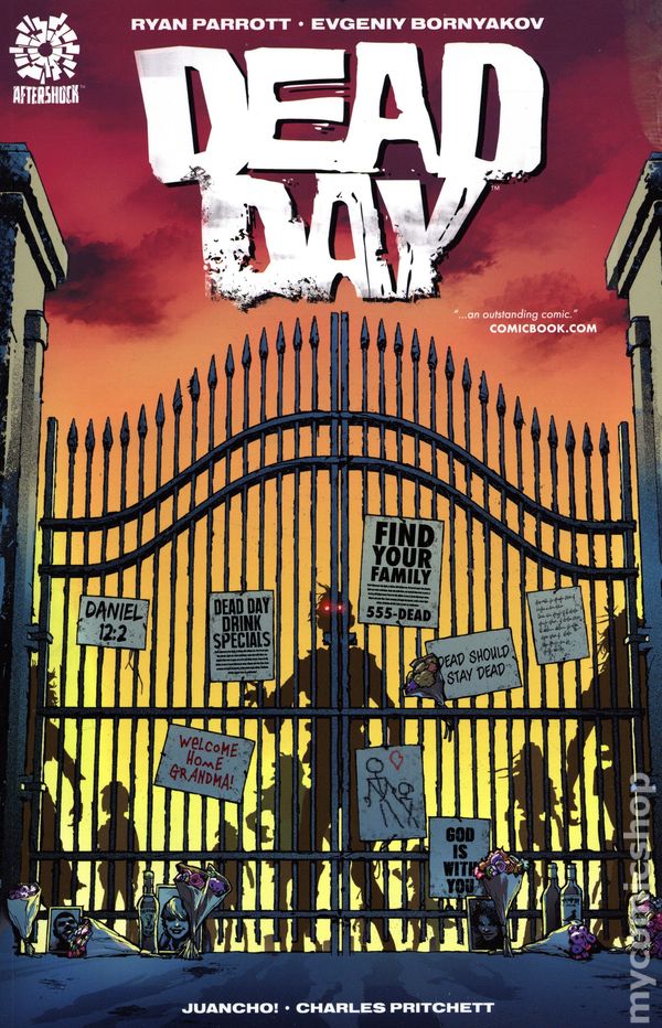 Imagem oficial da capa do quadrinho de Dead Day, que daria origem à história da série