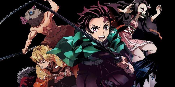 Banner de divulgação da primeira temporada de Demon Slayer