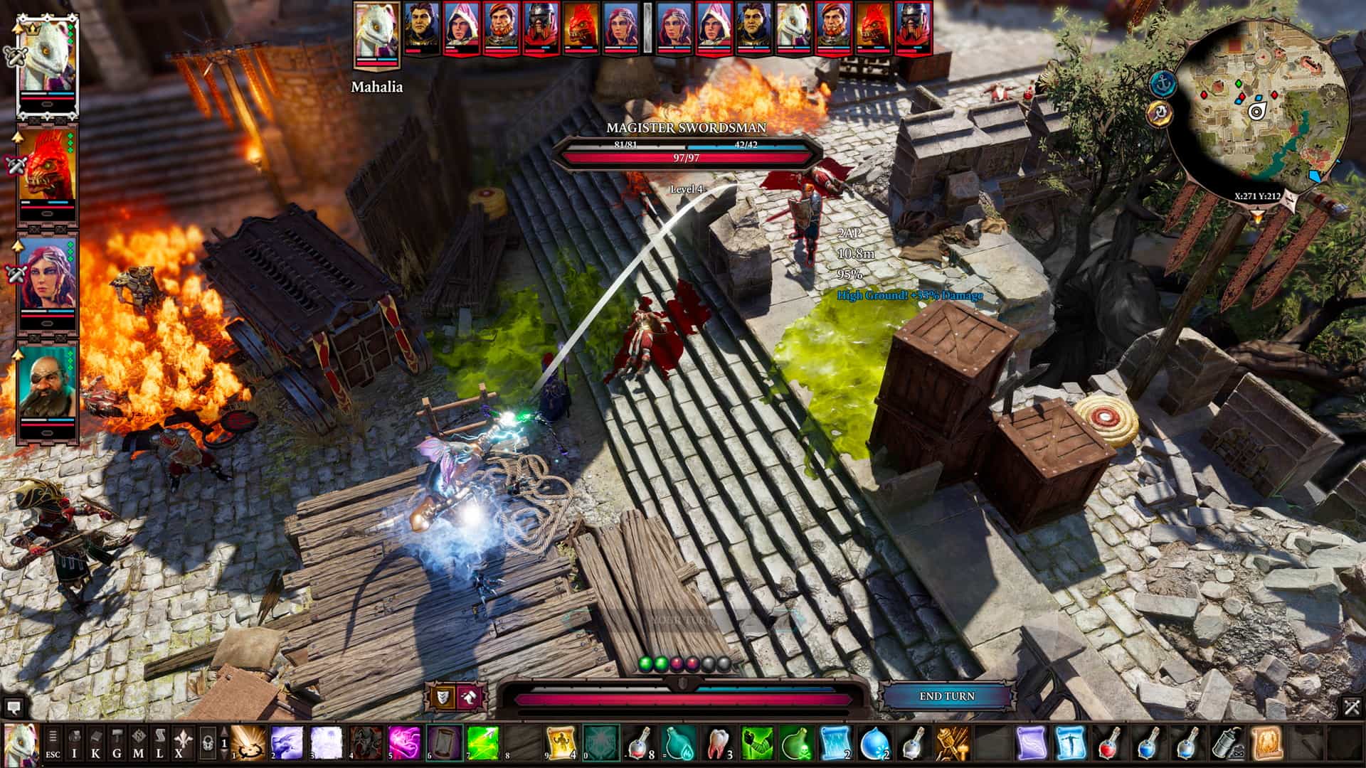 Imagem mostrando a dinâmica de jogo de Divinity: Original Sin 2