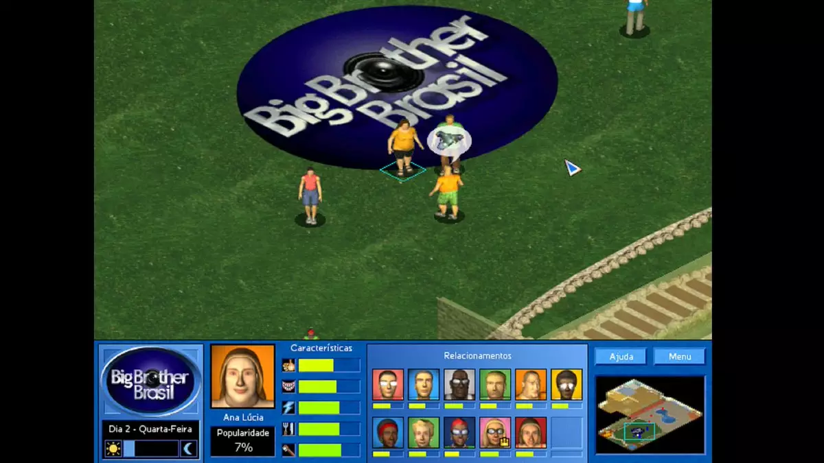 Imagem reprodução do jogo do Big Brother Brasil.
