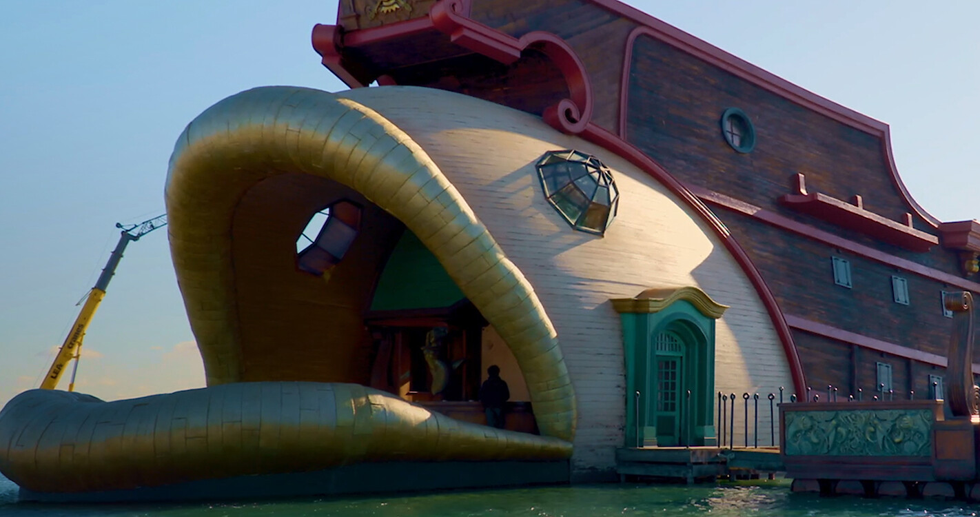 Imagem do set de filmagens de One Piece live-action da Netflix