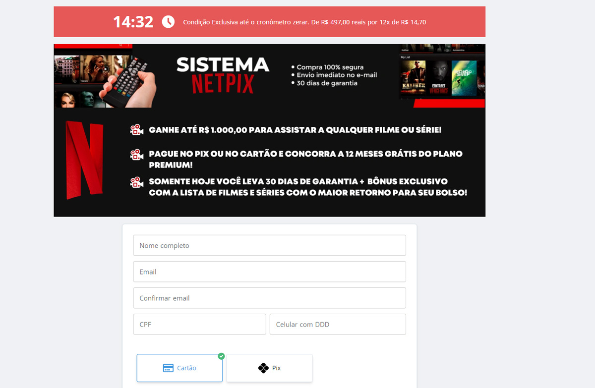 Imagem reprodução do Sistema Netflix