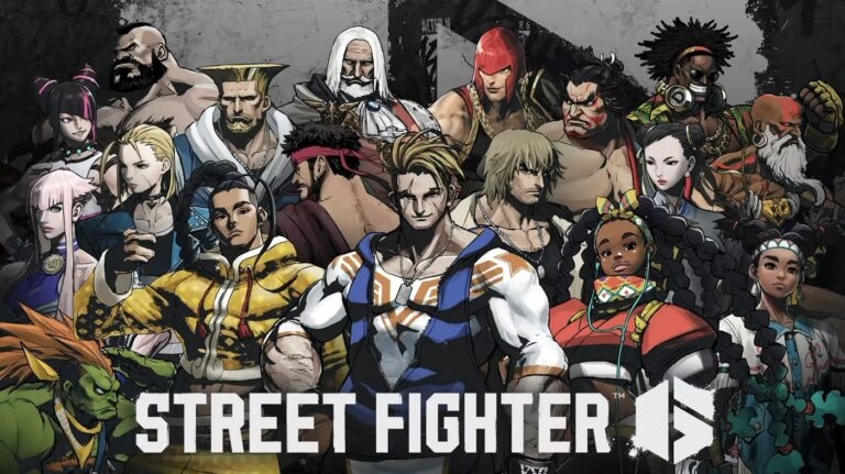 Banner de divulgação dos personagens de Street Fighter 6