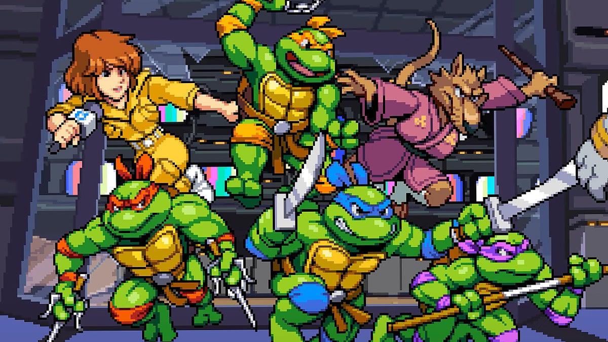 Imagem reprodução do jogo Teenage Mutant Ninja Turtles Shredder's Revenda, das Tartarugas Ninja, na Netflix