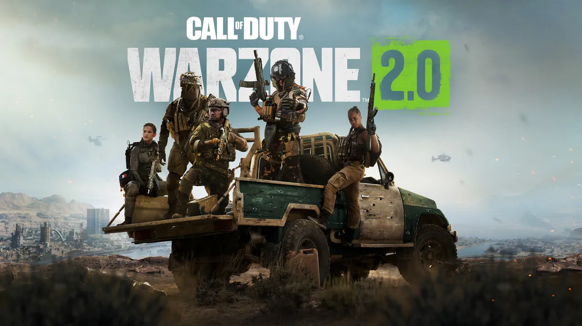 Banner de divulgação do jogo Warzone 2