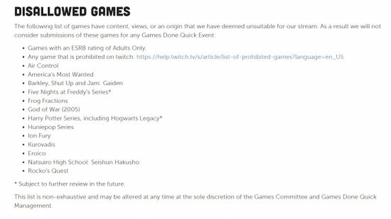 GDQ Lista