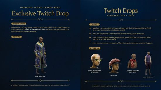 Hogwarts Legacy Twitch Drops