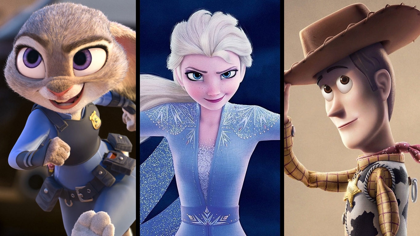 Imagem mostrando as três próximas produções da Disney