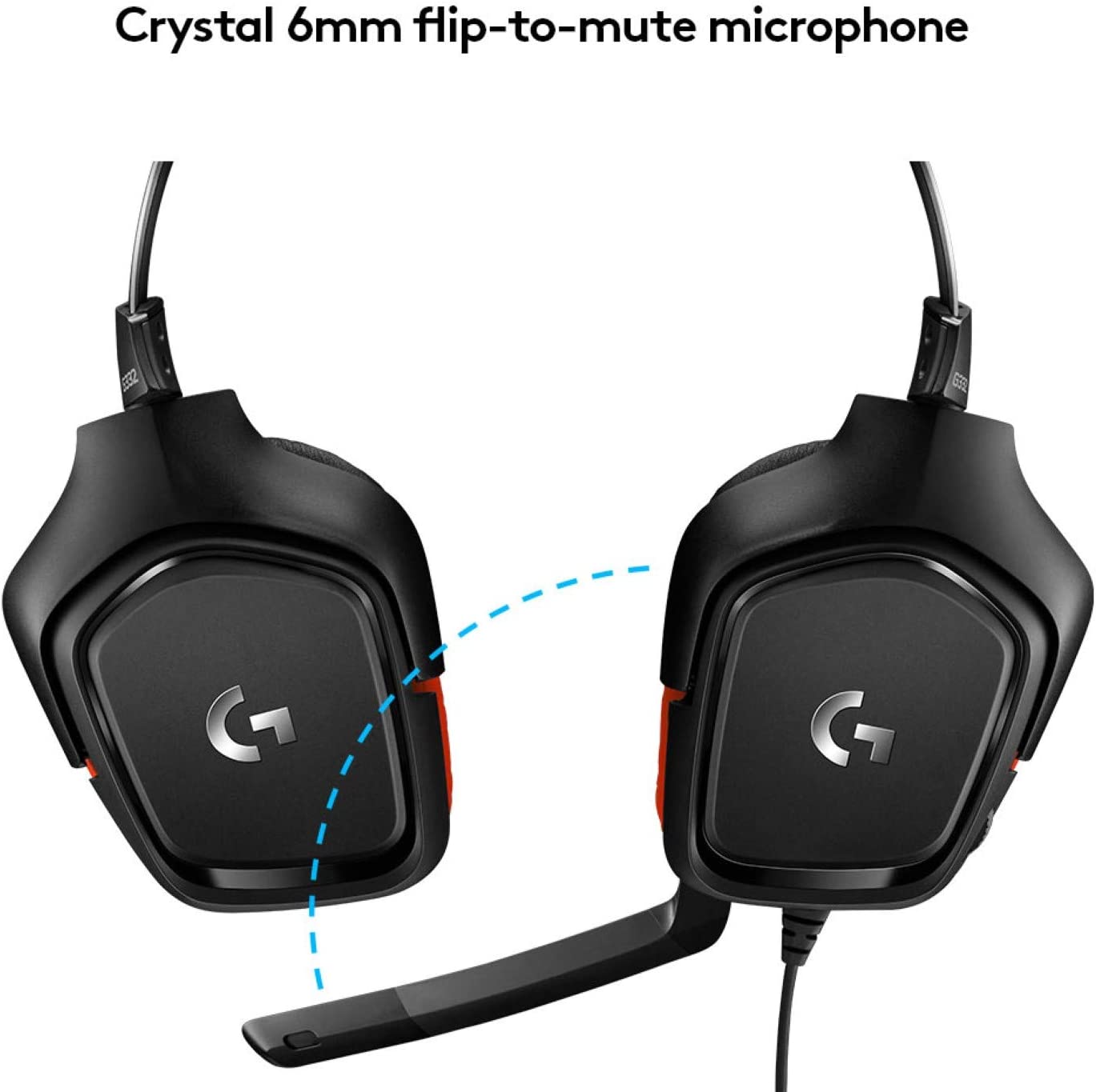 Imagem mostrando função de silenciar microfone do Headset Gamer Logitech G322