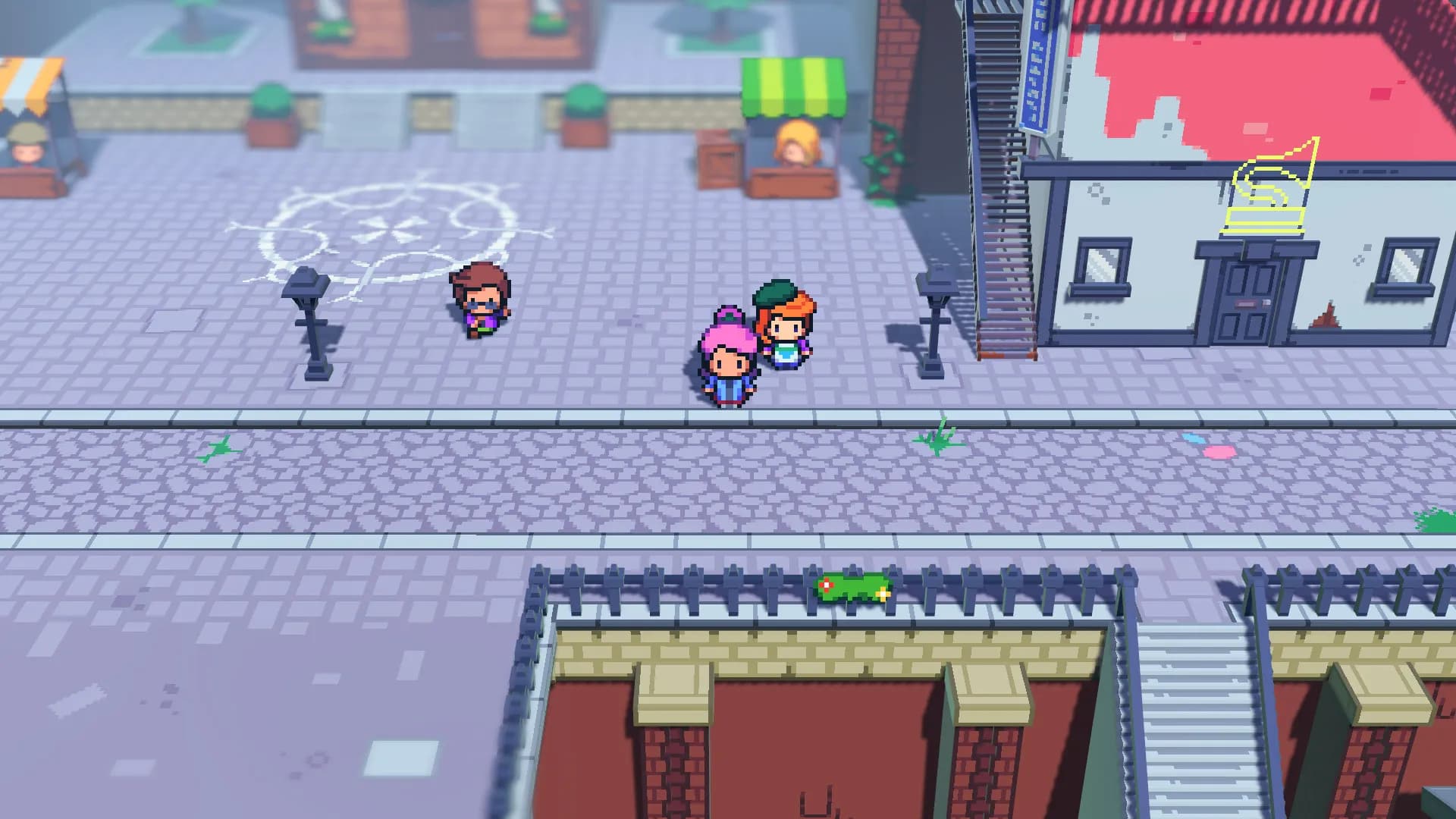 Imagem de gameplay do jogo Cassette Beasts fora de batalha