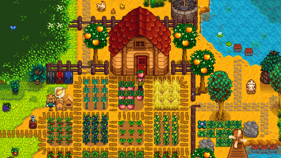 Fazenda no jogo Stardew Valley