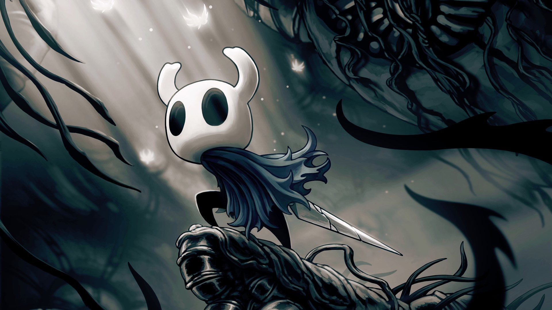 Banner de divulgação do jogo indie Hollow Knight