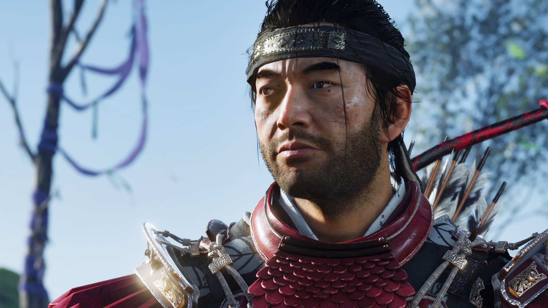 Imagem de gameplay dentro do jogo Ghost of Tsushima