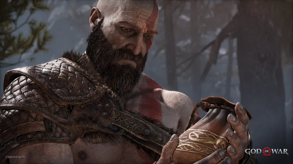 Imagem de gameplay de God of War, categoria de jogos AAA