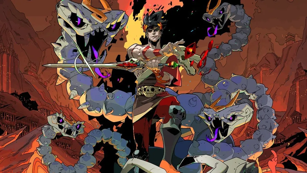Banner do jogos Hades, sugestão de adaptações para filme ou série