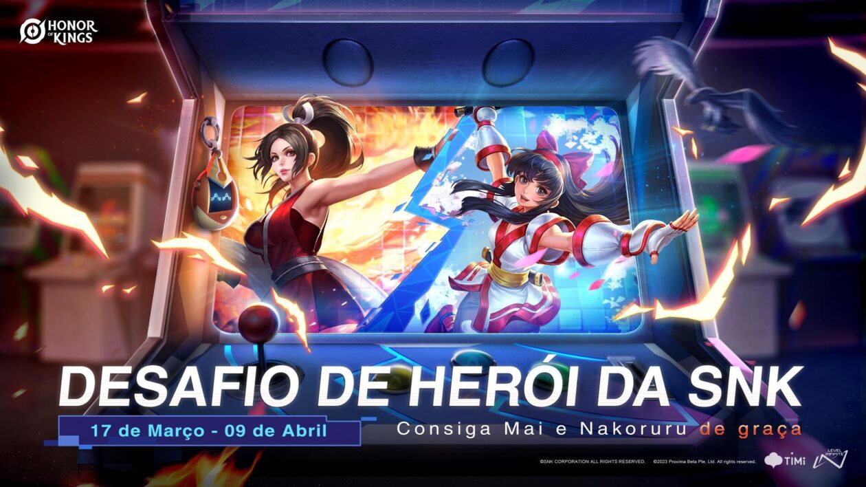 Imagem com as lutadoras da SNK 