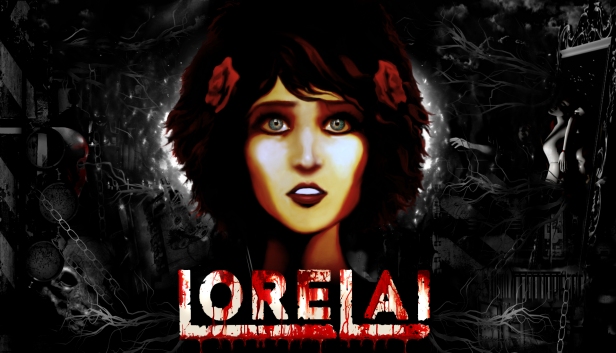 Banner de divulgação oficial do jogo de terror Lorelai